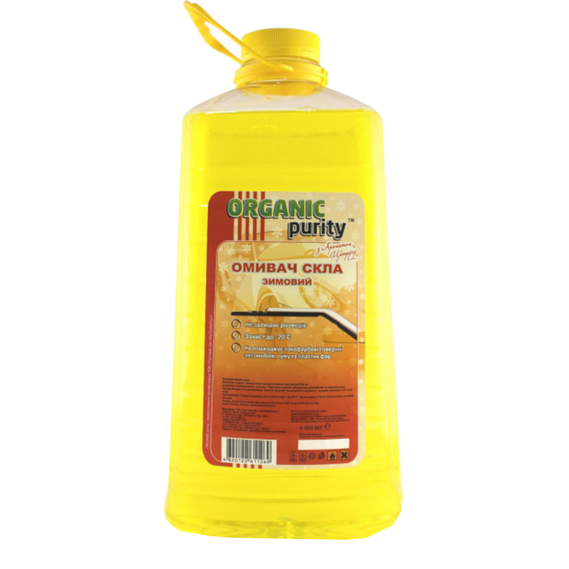 Рідина для склоомивача ORGANIC, зимова, -20°C, 4л